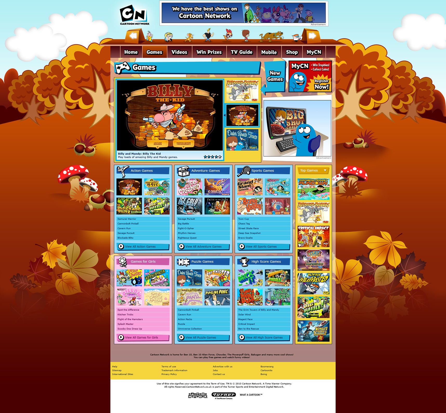 Cartoon Network: 2010 - Games Index